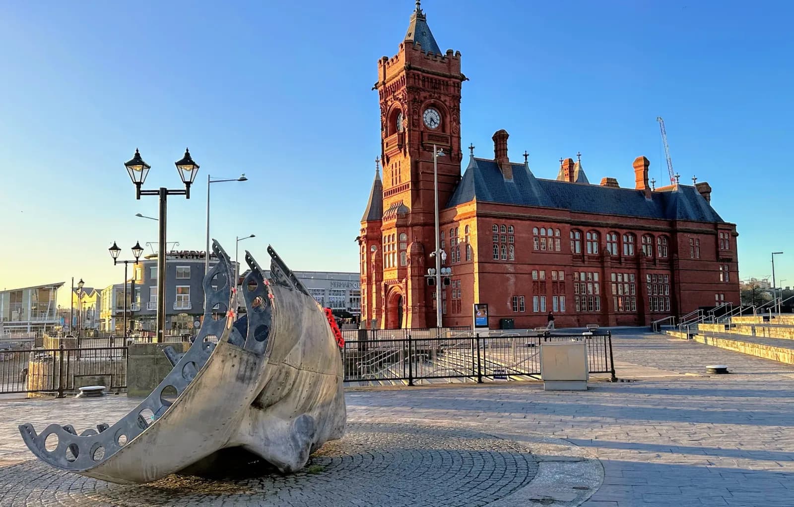 Welsh Parliament building in Cardiff Bay